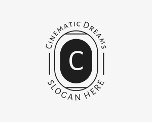 Minimalist Hipster Oval logo design