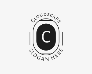 Minimalist Hipster Oval logo design