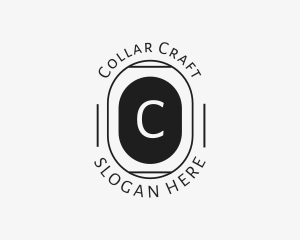 Minimalist Hipster Oval logo design