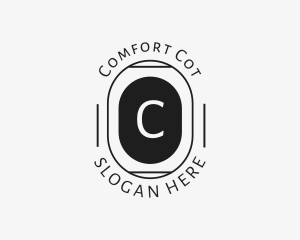 Minimalist Hipster Oval logo design