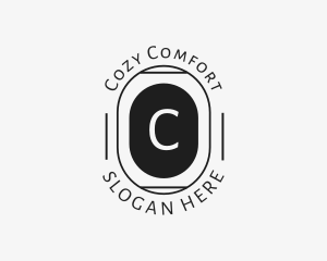 Minimalist Hipster Oval logo design