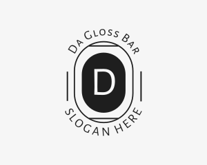 Minimalist Hipster Oval logo design