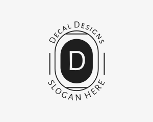 Minimalist Hipster Oval logo design