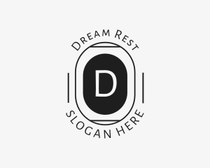 Minimalist Hipster Oval logo design