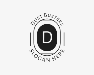 Minimalist Hipster Oval logo design