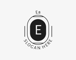 Minimalist Hipster Oval logo design