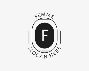 Minimalist Hipster Oval logo design