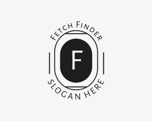 Minimalist Hipster Oval logo design