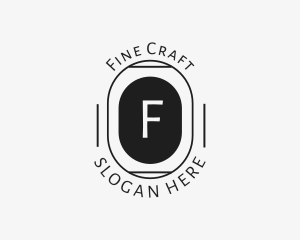 Minimalist Hipster Oval logo design