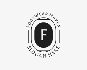 Minimalist Hipster Oval logo design