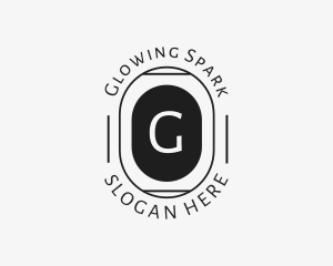 Minimalist Hipster Oval logo design