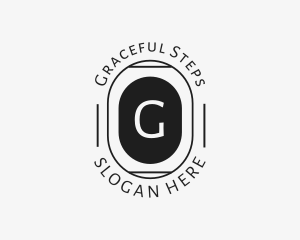 Minimalist Hipster Oval logo design