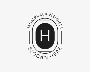 Minimalist Hipster Oval logo design