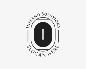 Minimalist Hipster Oval logo design