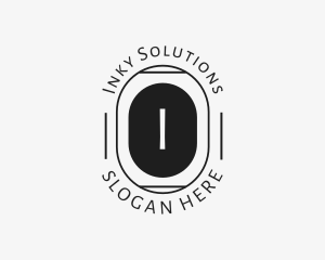 Minimalist Hipster Oval logo design