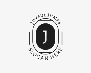 Minimalist Hipster Oval logo design