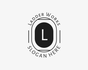 Minimalist Hipster Oval logo design