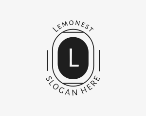 Minimalist Hipster Oval logo design