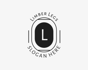 Minimalist Hipster Oval logo design