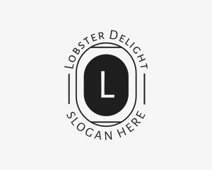 Minimalist Hipster Oval logo design