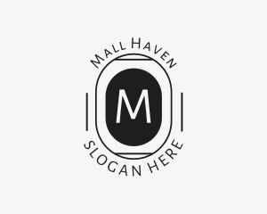 Minimalist Hipster Oval logo design