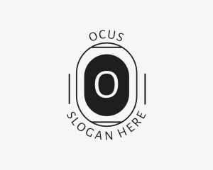 Minimalist Hipster Oval logo design