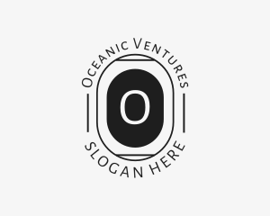 Minimalist Hipster Oval logo design