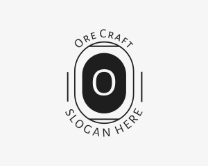 Minimalist Hipster Oval logo design