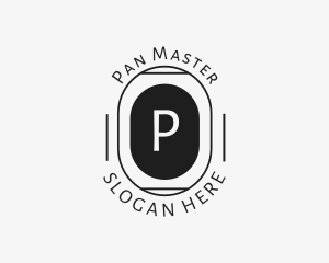 Minimalist Hipster Oval logo design