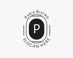 Minimalist Hipster Oval logo design