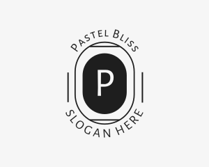 Minimalist Hipster Oval logo design