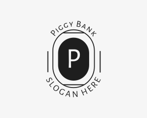 Minimalist Hipster Oval logo design