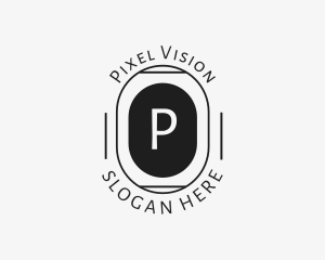 Minimalist Hipster Oval logo design