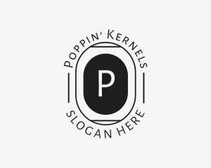 Minimalist Hipster Oval logo design