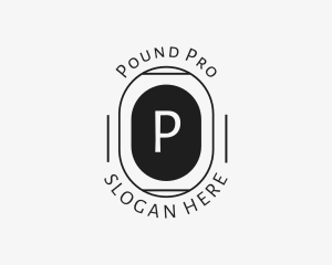 Minimalist Hipster Oval logo design