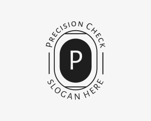 Minimalist Hipster Oval logo design