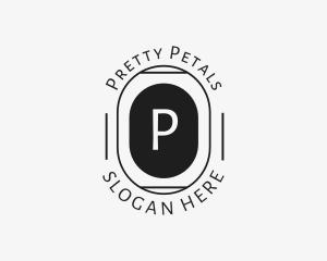 Minimalist Hipster Oval logo design