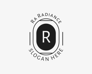 Minimalist Hipster Oval logo design