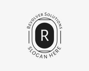 Minimalist Hipster Oval logo design