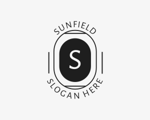 Minimalist Hipster Oval logo design