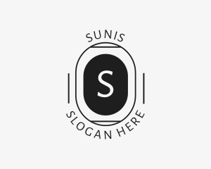 Minimalist Hipster Oval logo design