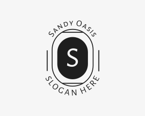 Minimalist Hipster Oval logo design