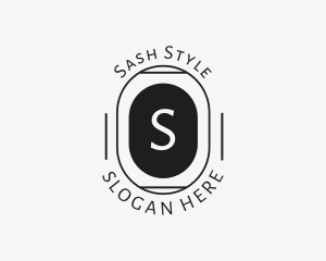 Minimalist Hipster Oval logo design