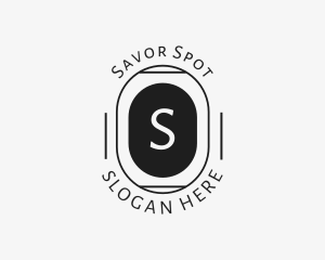 Minimalist Hipster Oval logo design