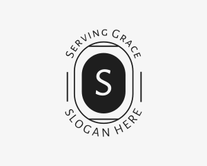 Minimalist Hipster Oval logo design