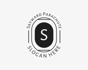 Minimalist Hipster Oval logo design