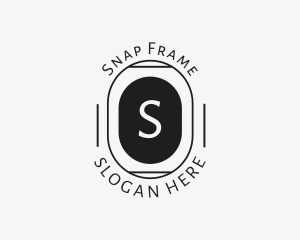 Minimalist Hipster Oval logo design