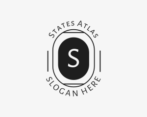 Minimalist Hipster Oval logo design