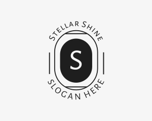 Minimalist Hipster Oval logo design