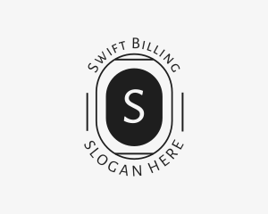 Minimalist Hipster Oval logo design